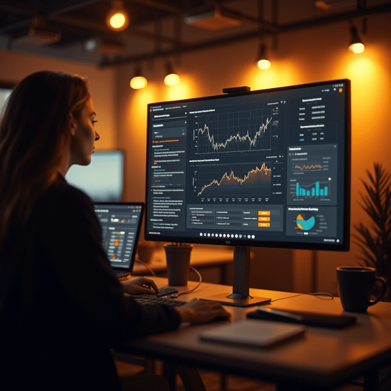 Verslo valdymo technologijos, skaitmeninės priemonės ir automatizacija biure.