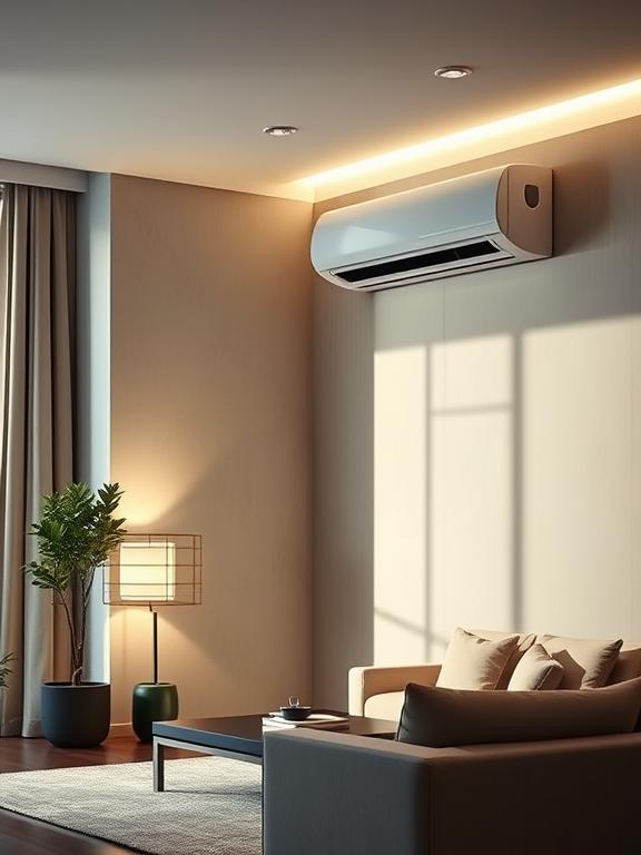 Modernus oro kondicionierius jaukioje patalpoje.